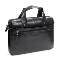 AB EARTH Classic Vintage Leather Men's Chocolate Hand Tiny Laptop Bag Briefcase Messenger L7075LC