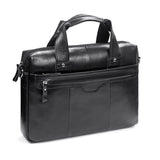 AB EARTH Classic Vintage Leather Men's Chocolate Hand Tiny Laptop Bag Briefcase Messenger L7075LC