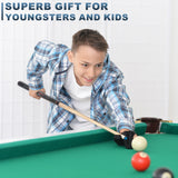 AB EARTH 42 Inch Short Pool Cue Stick for Kids, Canadian Maple Billiard Cues for Tight Spaces, 2024 #K10 Grey