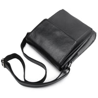 AB EARTH Black Cow Leather Sling Bag Messenger Bag Mens Cross Body Bag L7055A/B/Q/R/X