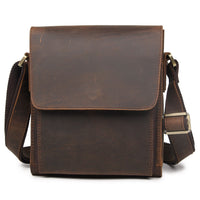 AB EARTH Black Cow Leather Sling Bag Messenger Bag Mens Cross Body Bag L7055A/B/Q/R/X
