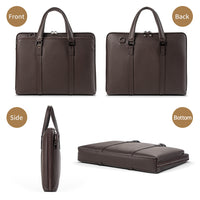 AB EARTH Black Genuine Leather New Model 15 Inches Laptop Bag L7326A/Q