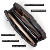 AB EARTH Black Genuine Leather New Model 15 Inches Laptop Bag L7326A/Q