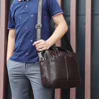 AB EARTH Real Genuine Leather Briefcase Laptop Bag for Men L7382Y-A/C/R