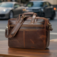AB EARTH Leather Bag Handmade Briefcase 7389R-Y