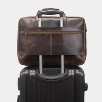 AB EARTH Leather Bag Handmade Briefcase 7389R-Y