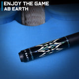 AB EARTH 58" Pool Cue Stick Canadian Maple 13mm Tip Billiard Cue with Irish Linen Wrap #A68