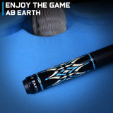 AB EARTH 58" Pool Cue Canadian Maple Billiard Stick with Irish Linen Wrap #A69