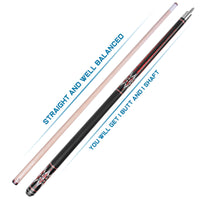 AB EARTH 58" Pool Cue Stick Canadian Maple 13mm Tip Billiard Cue with Irish Linen Wrap #A61