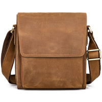 AB EARTH Black Cow Leather Sling Bag Messenger Bag Mens Cross Body Bag L7055A/B/Q/R/X