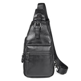 AB EARTH Cow Leather Black Sling Bag Chest Bag Cross Body Bag L4012A/Q