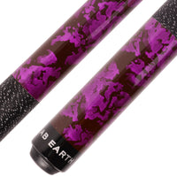 AB Earth Hand-Painted Series 2-Piece Purple Billiard Pool Cue Stick with Irish Linen Wrap #B55