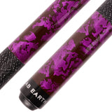 AB Earth Hand-Painted Series 2-Piece Purple Billiard Pool Cue Stick with Irish Linen Wrap #B55