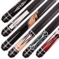 AB EARTH Set of 6 Screw on Tip Pool Cues 58" for House Billiard Bar Pub #C71C72C73C74C75C76