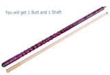AB EARTH Ergonomic Design Purple 19oz 20oz 21oz Maple Pool Cue Stick #B15