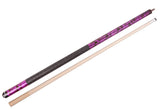 AB Earth Hand-Painted Series 2-Piece Purple Billiard Pool Cue Stick with Irish Linen Wrap #B55
