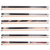 AB EARTH Set of 6 Screw on Tip Pool Cues 58" for House Billiard Bar Pub #C71C72C73C74C75C76