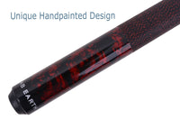 AB Earth Hand-Painted Series 2-Piece Billiard Pool Cue Stick with Irish Linen Wrap #B51