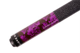 AB Earth Hand-Painted Series 2-Piece Purple Billiard Pool Cue Stick with Irish Linen Wrap #B55