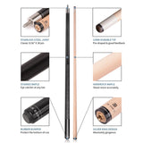 AB Earth Classic Series 2-Piece Black Billiard Pool Cue Stick with Irish Linen Wrap #B64