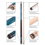 AB Earth Classic Series 2-Piece Billiard Pool Cue Stick with Irish Linen Wrap #B69