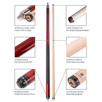 AB Earth Classic Series 2-Piece Billiard Pool Cue Stick with Irish Linen Wrap #B61