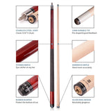 AB Earth Classic Series 2-Piece Billiard Pool Cue Stick with Irish Linen Wrap #B61