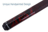 AB Earth Hand-Painted Series 2-Piece Billiard Pool Cue Stick with Irish Linen Wrap #B51