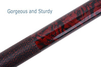 AB Earth Hand-Painted Series 2-Piece Billiard Pool Cue Stick with Irish Linen Wrap #B51