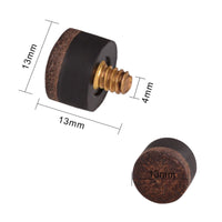 AB EARTH 15pcs Pool Cue 13mm Hard Screw-on Tips #T10