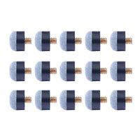 AB EARTH 15pcs Pool Cue 13mm Soft Screw-on Tips #T11